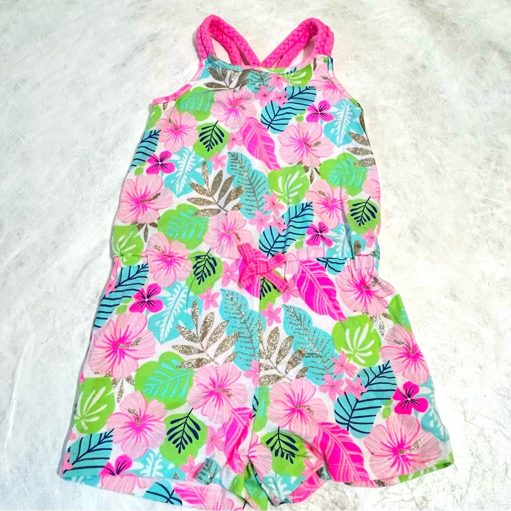 Tommy Bahama Girl’s Tropical Bling Romper XS / 4